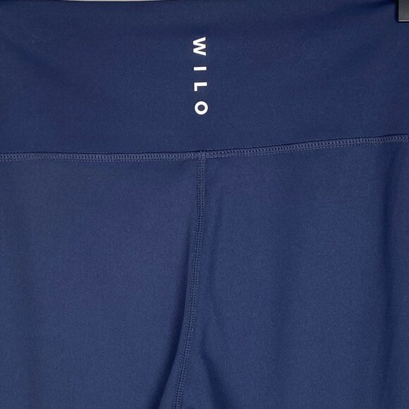 WILO The Label Navy Cobalt Blue Split Flare Leg Athletic Pants, Size S - Picture 9 of 12